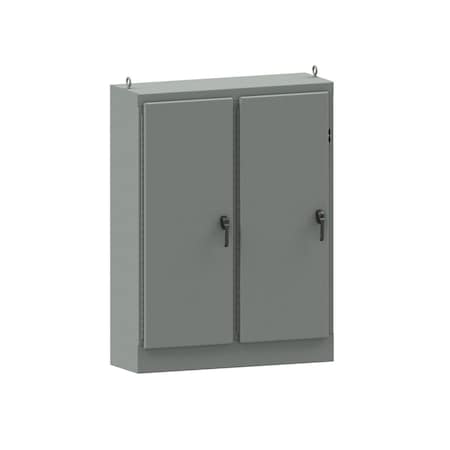 Wiegmann 3 Point Latch with Padlock Handle Electrical Enclosures, 90 in H, 18 in D, 78 in W, 4X WA90XM7718SSN4